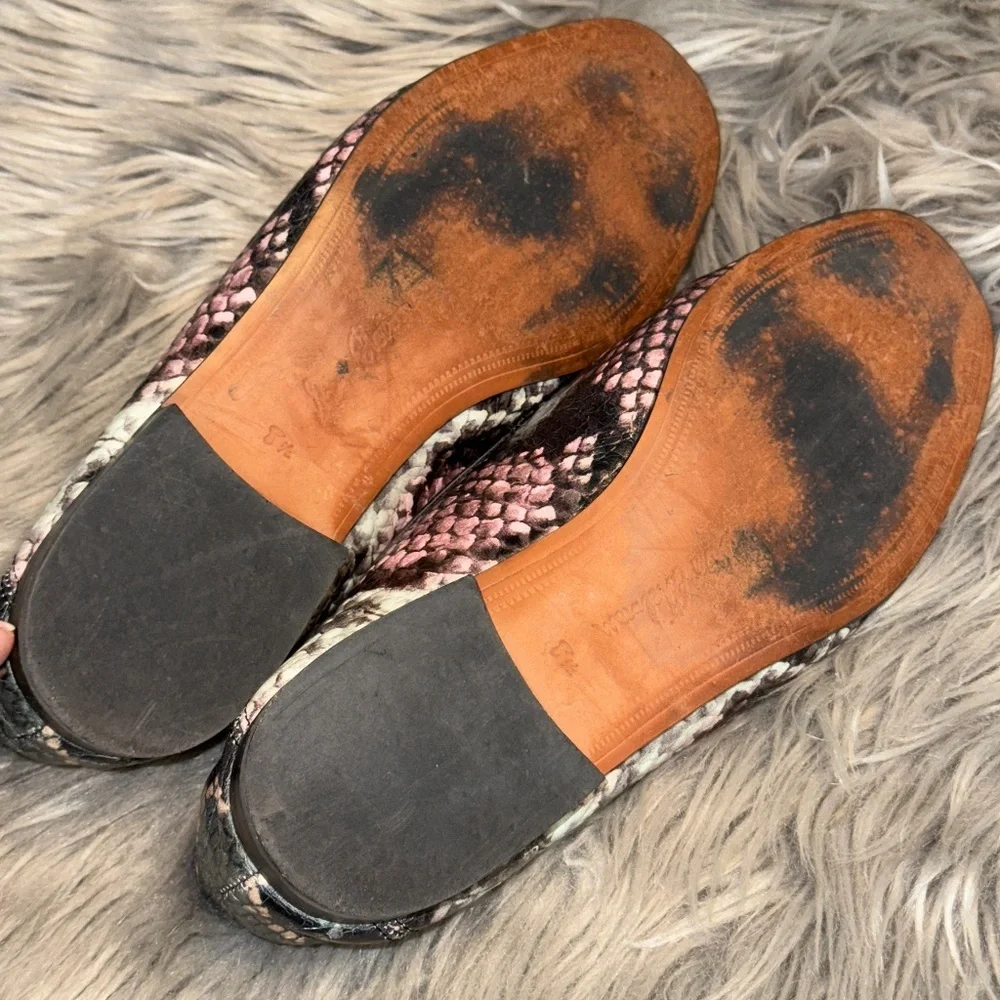 EUC Sam Edelman Loraine Tailored Loafers Snakeskin Print Size 8.5 - Picture 9 of 9